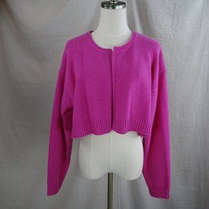 Oats Cashmere Pink Short Cardigan Sweater